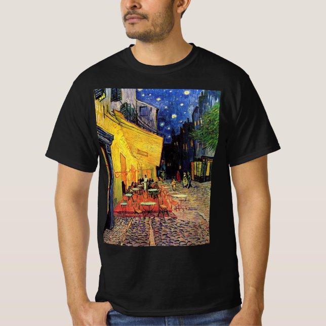 Cafe Terrace i Night av Vincent van Gogh T Shirt (Framsida)