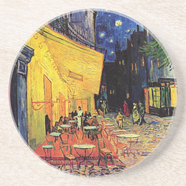 Cafe Terrace i Night av Vincent van Gogh Underlägg Sandsten (Framsidan)