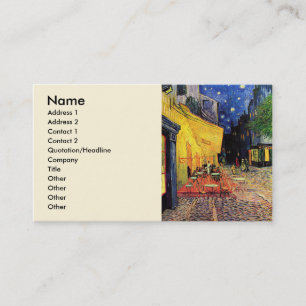Cafe Terrace i Night av Vincent van Gogh Visitkort