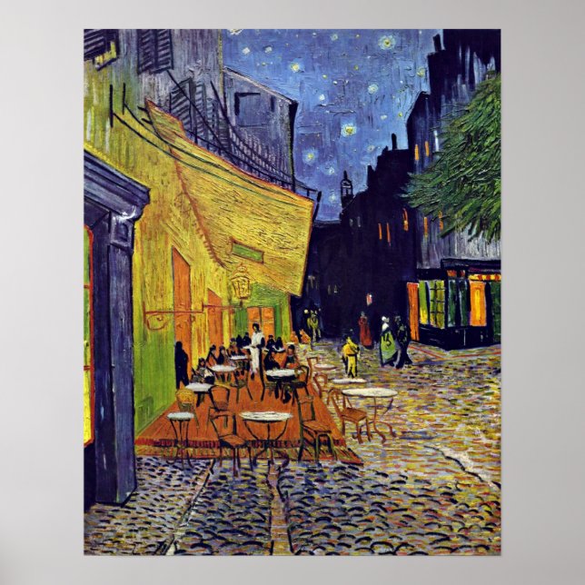 Cafe Terrace i Night av Vincent Willem van Gogh Poster (Framsidan)