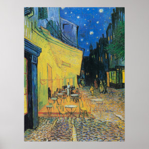 Cafe Terrace på natten 1888 av Vincent van Gogh Poster