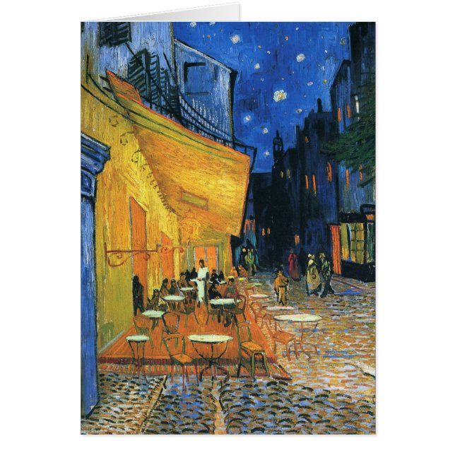 Cafe Terrace på natten Hälsningskort (Framsidan)