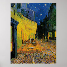 Cafe Terrace på natten Poster