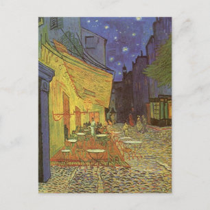 Cafe' Terrace på natten Van Gogh-affischgåvor Vykort