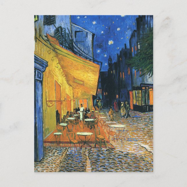 Cafe Terrace på natten Van Gogh-vykort Vykort (Framsida)