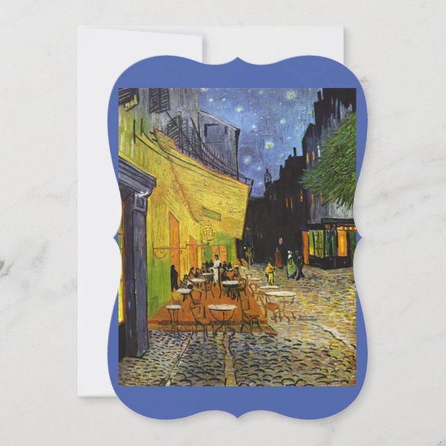 Cafe Terrace på nattliga Van Gogh-kort (Framsida)