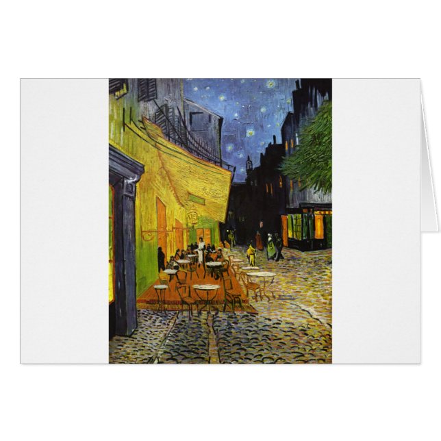 Cafe Terrace på Night Van Gogh Hälsningskort (Framsidan Horizontal)