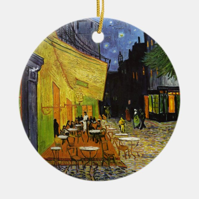 Cafe Terrace på Night Van Gogh Julgransprydnad Keramik (Framsidan)