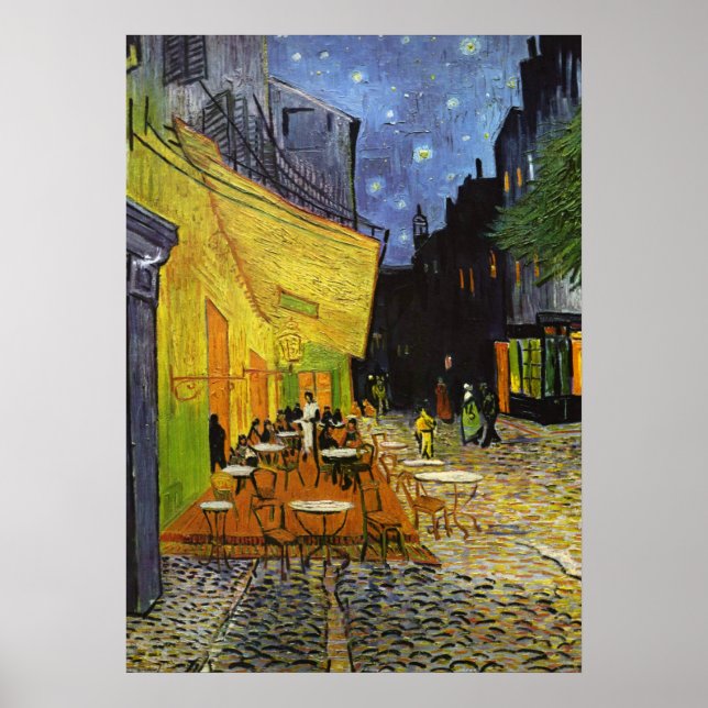 Cafe Terrace på Night Van Gogh Poster (Framsidan)