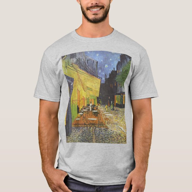 Cafe Terrace på Night Van Gogh T Shirt (Framsida)
