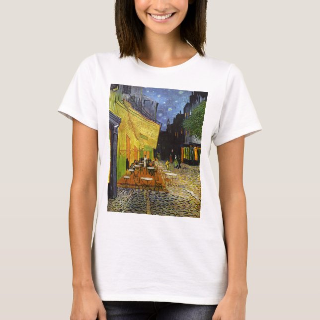 Cafe Terrace på Night Van Gogh Tee Shirt (Framsida)