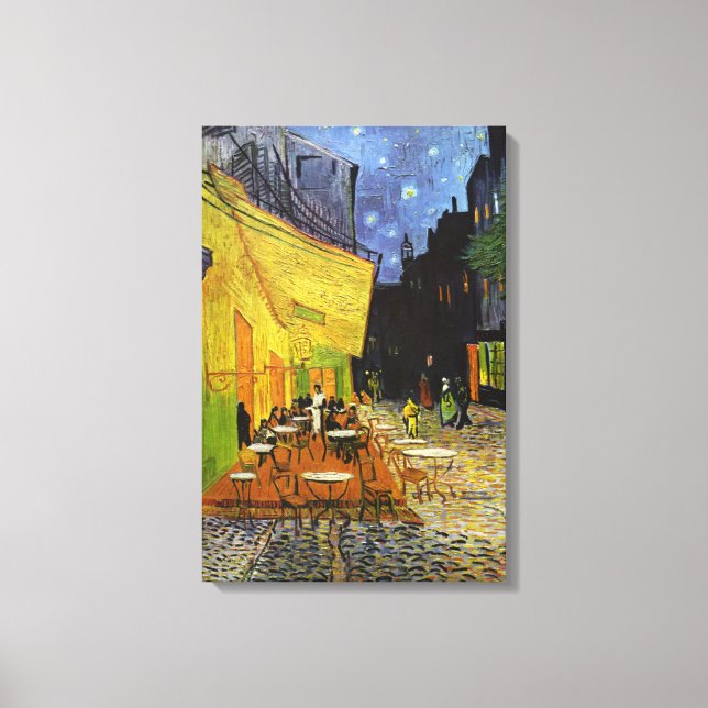 Cafe Terrace på Night Van Gogh Wrapped Canvas (Framsida)