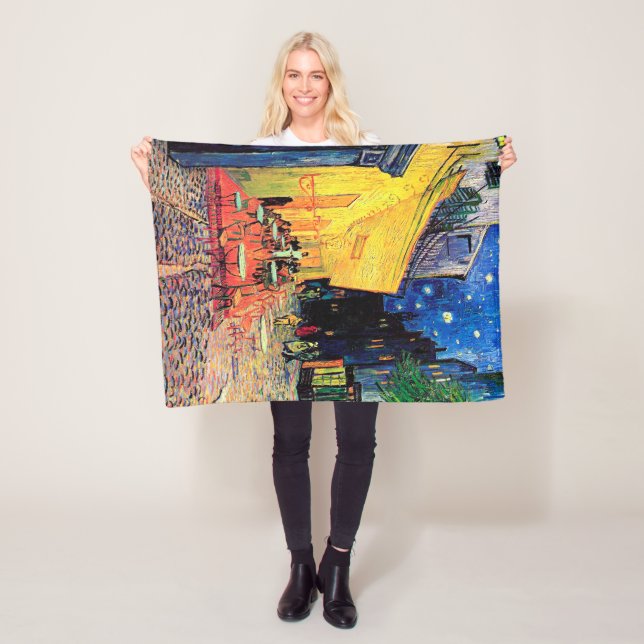 Cafe Terrace på Night, Vincent van Gogh, 1888 Fleecefilt (På plats)