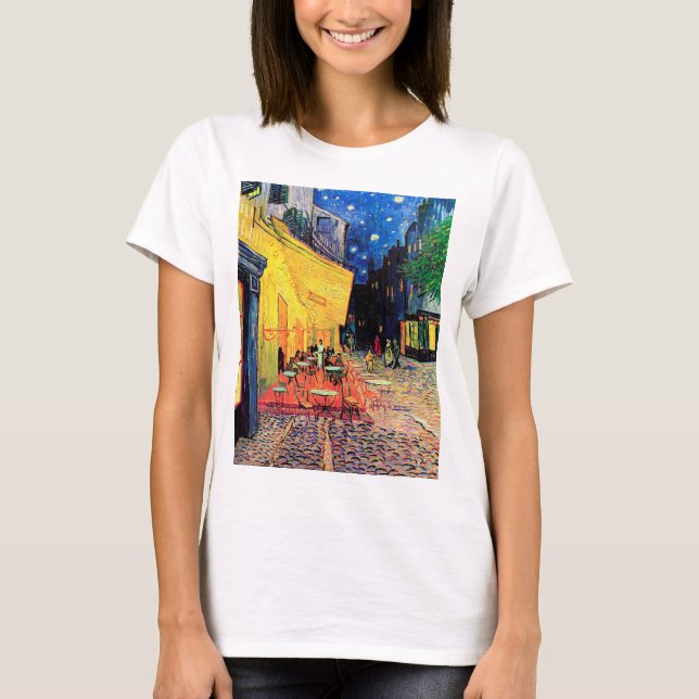 Cafe Terrace på Night, Vincent van Gogh, 1888 T Shirt (Framsida)
