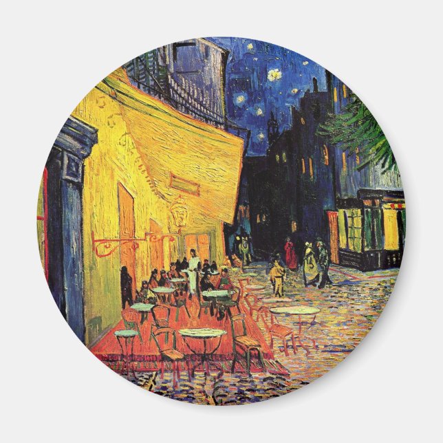 Cafe Terrace Ställe du Forum Van Gogh Fine Art Magnet (Framsidan)