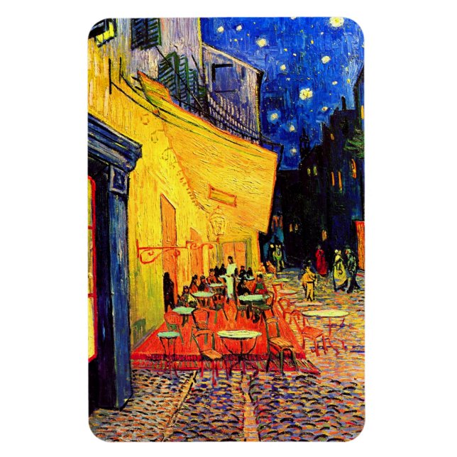 Cafe Terrace Ställe du Forum Van Gogh Fine Art Magnet (Vertikal)