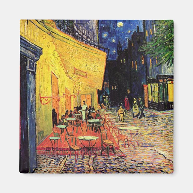 Cafe Terrace Ställe du Forum Van Gogh Fine Art Magnet (Framsidan)