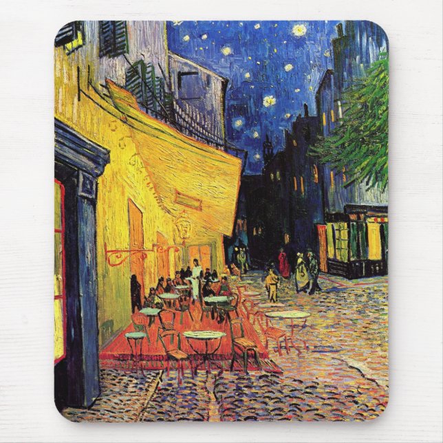 Cafe Terrace Ställe du Forum Van Gogh Fine Art Musmatta (Framsidan)