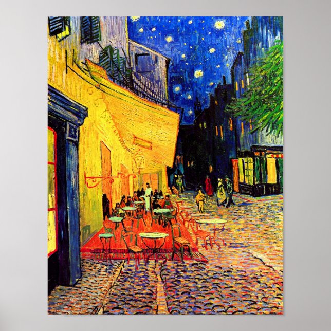 Cafe Terrace Ställe du Forum Van Gogh Fine Art Poster (Framsidan)