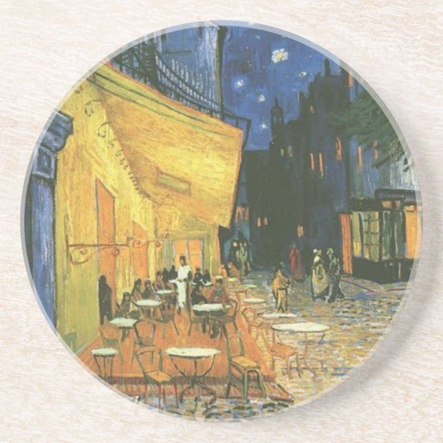 Cafe Terrace - Vincent van Gogh Underlägg Sandsten (Framsidan)