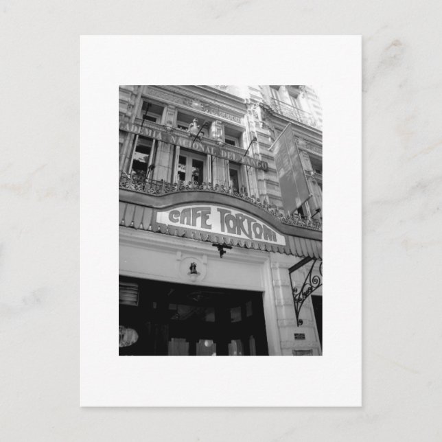 Cafe Tortoni och Tango Vykort (Framsida)