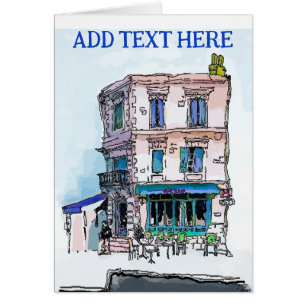 CAfe Tulip, New Orleans, Marigny Hälsningskort