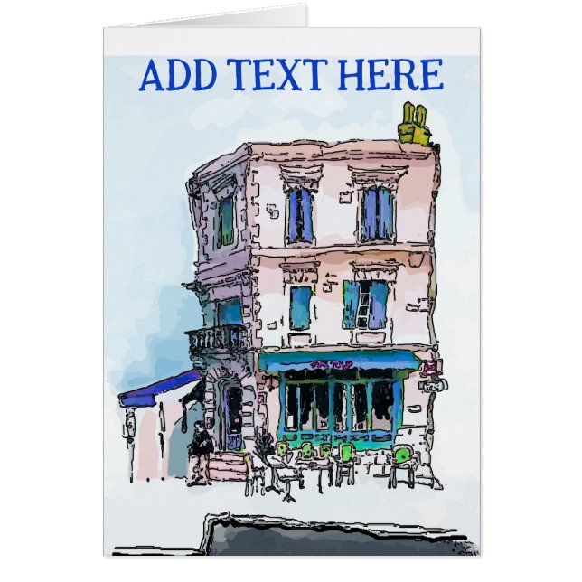 CAfe Tulip, New Orleans, Marigny Hälsningskort (Framsidan)