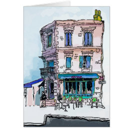 CAfe Tulip, New Orleans, Marigny Hälsningskort