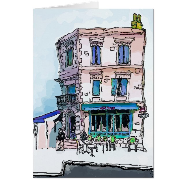 CAfe Tulip, New Orleans, Marigny Hälsningskort (Framsidan)
