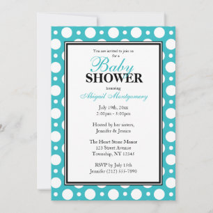 Cafe Turcos Assorted Polka dots Baby Shower Inbjudningar
