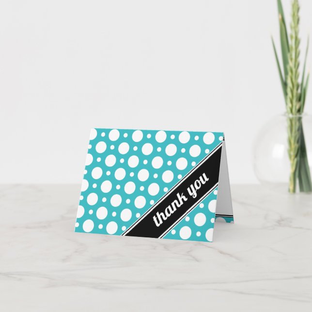 Cafe Turquoise Blandade Prickar Tackkort (Framsida)