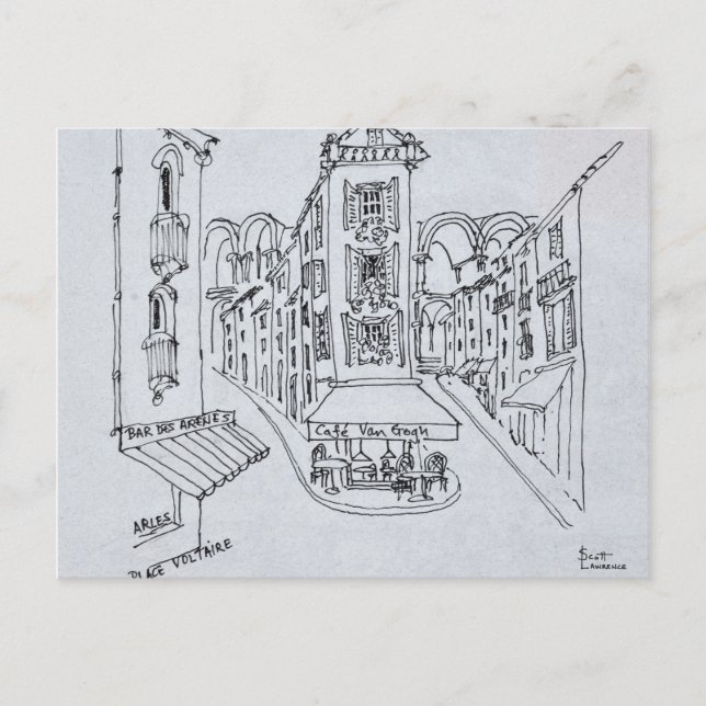 Cafe Van Gogh, Ställe Voltaire, Arles, Frankrike Vykort (Framsida)