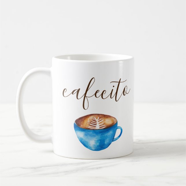 Cafecito kaffemug Kubanskt espresso Vattenfärg Kaffemugg (Vänster)