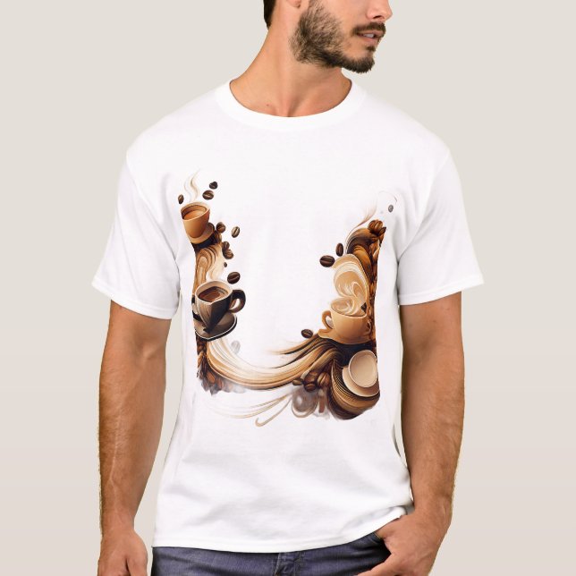 @cafecito_por_favor: Diseño Exclusivo de Café T Shirt (Framsida)