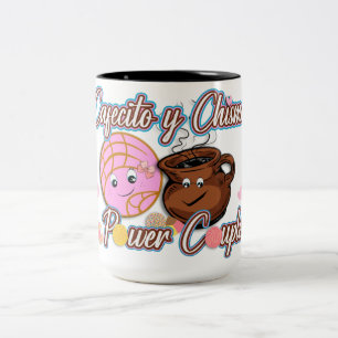 Cafecito y chisme Cute lustig mexikan Två-Tonad Mugg
