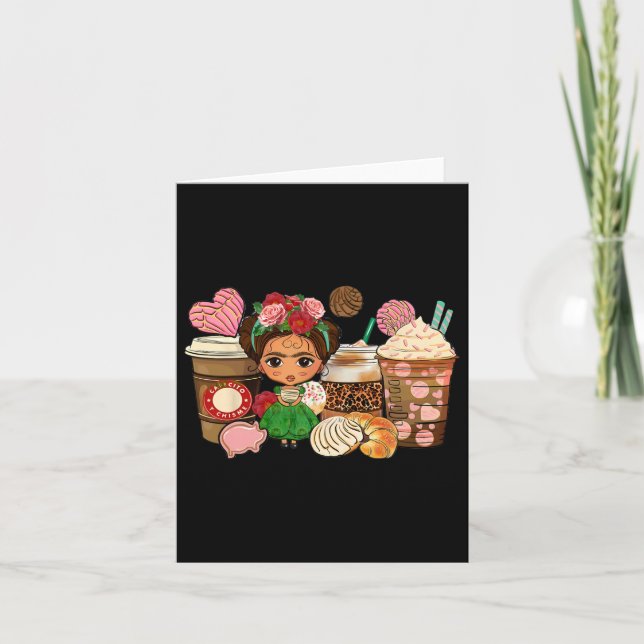 Cafecito Y Chisme Kaffe koppar Mexiko Cinco De May Kort (Framsida)