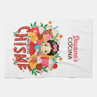 “Cafecito y Chisme” Latinsk Kaffeälskare Kökshandduk