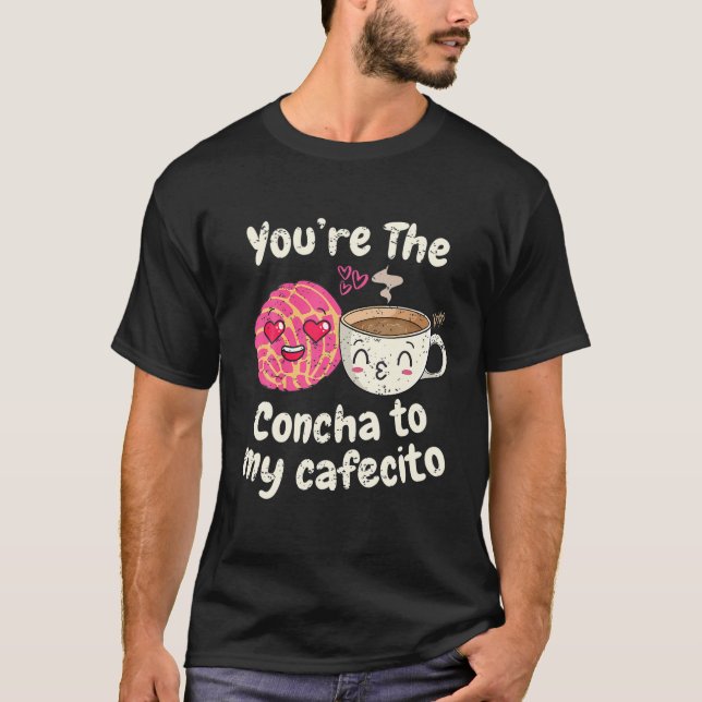 Cafecito y Pan Dulce Cafecito Y Chisme Latina Vale T Shirt (Framsida)