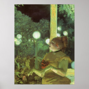 Cafeconcerten av Edgar Degas, Vintage finkonst Poster