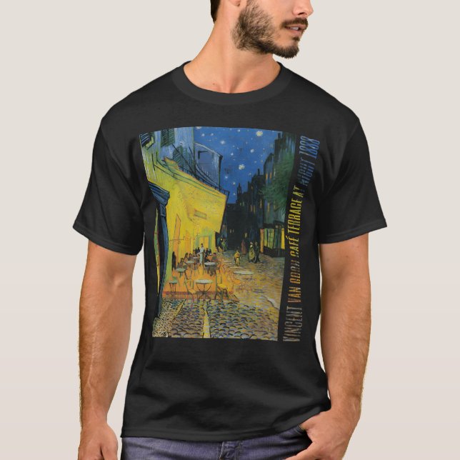 Cafeerrace på natten 1888 present t shirt (Framsida)
