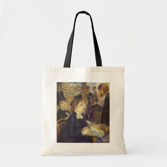 Caféet av Pierre Renoir, Vintage Impressionism Tygkasse (Framsidan)