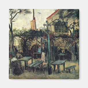 Caféets terrass, Montmartre av Vincent van Gogh Magnet