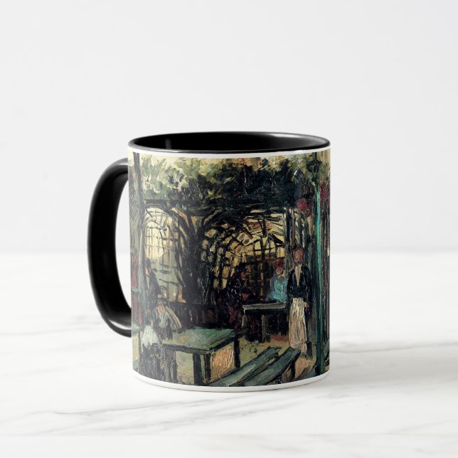 Caféets terrass, Montmartre av Vincent van Gogh Mugg (Framsida vänster)