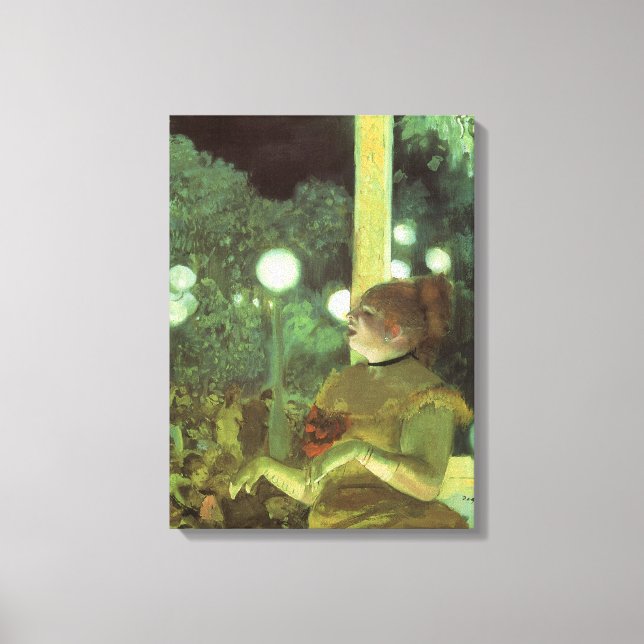 Cafékonserten av Edgar Degas, Vintage Fine Art Canvastryck (Framsida)