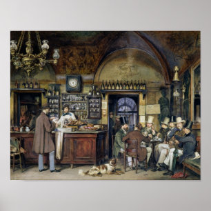 Cafen i Rome, 1856 Poster