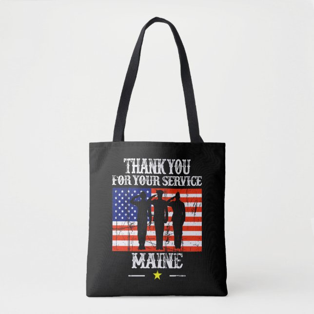 CafePress Maine Tote Bag Canvas Tote Tygkasse (Framsida)