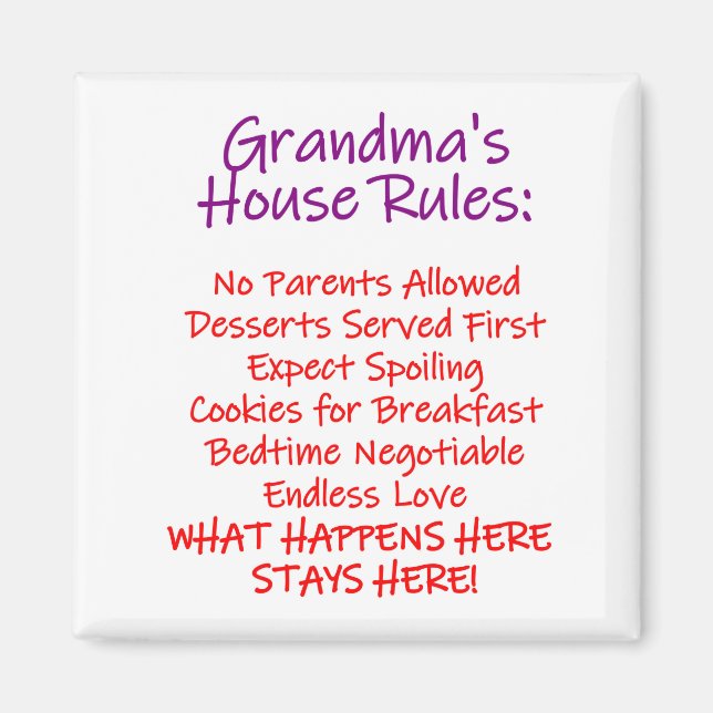 Cafepress mormas hus regler magnet (Framsidan)