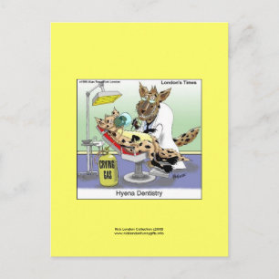 cafepress odontologi hyena, Rick London Kollektion Vykort