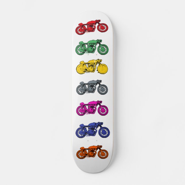 CafeRacerSkateboard Old School Skateboard Bräda 21,6 Cm (Framsida)