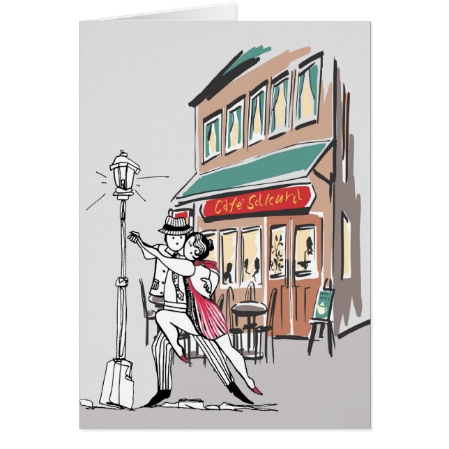 CafeTango Hälsningskort (Framsidan)